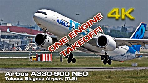 Airbus A330-900 NEO [4K] (One Engine Takeoff!) - YouTube