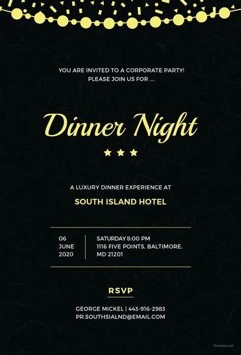 14+ Formal Dinner Invitations - PSD, Word, AI, Publisher, Apple Pages ...