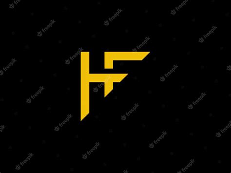 Premium Vector | Hf logo design