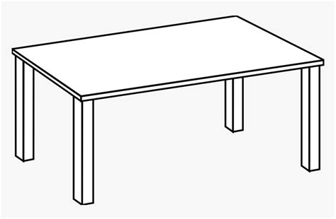 Table Line Art Black White - Clipart White Table, HD Png Download ...