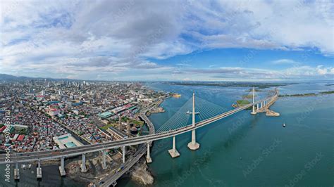 Cebu City, Philippines - Panoramic aerial of the Metro Cebu Skyline and ...