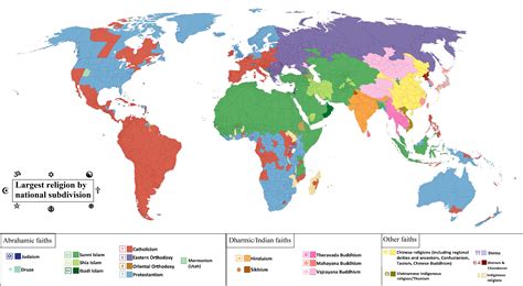 Detailed Maps Of The World’s Religions - Vivid Maps