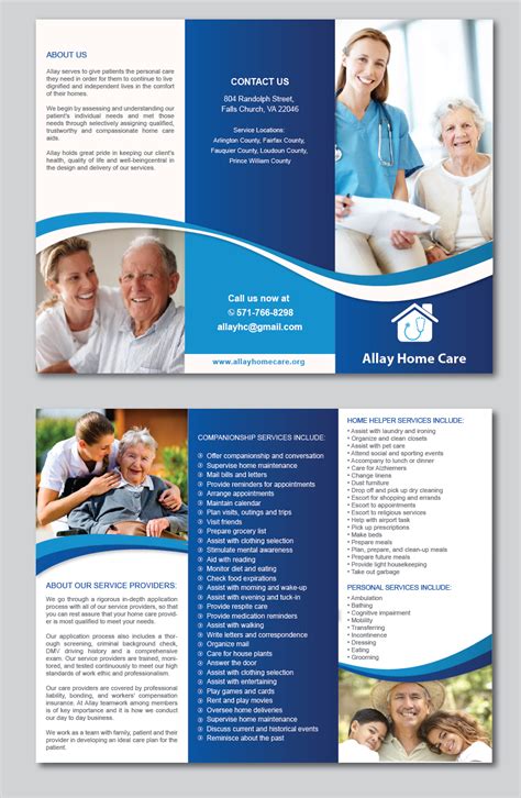 Elegant, Playful, Home Health Care Brochure Design for a Company by ...