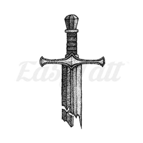 Broken Sword Temporary Tattoo | EasyTatt™