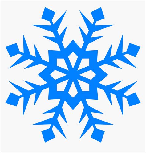 Snowflakes Png - Blue Snowflake Png Clipart, Transparent Png - kindpng