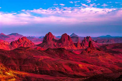 Bilder von Afrika Sahara Algeria Natur Wüste Felsen Himmel