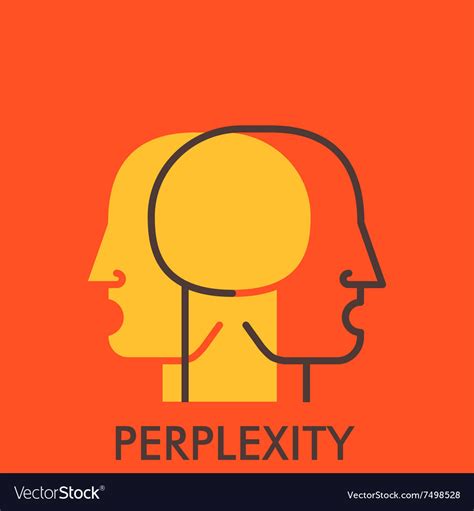 Perplexity line icon with flat design elements Vector Image