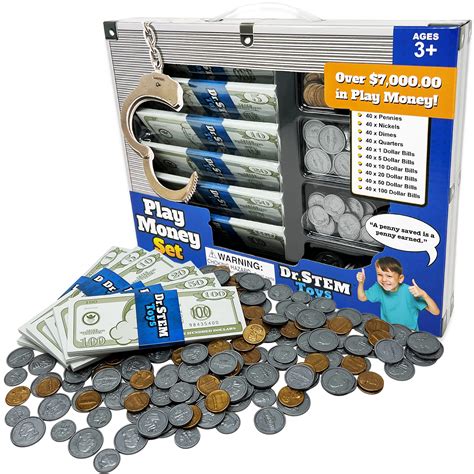 Buy Dr. STEM Toys Play Money for Kids: Durable Boxed Set Provides 400 ...