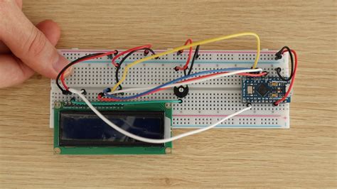 LCD Assembled On Breadboard - The DIY Life