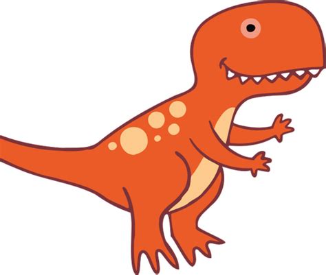 Dinosaur in oranje kleur | Vectorafbeelding voor openbaar gebruik