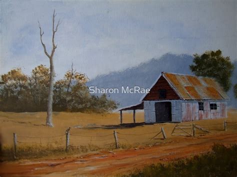 "Old Farm Shed - Painting" by SharonD | Redbubble