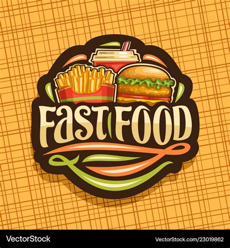 Logo for fast food Royalty Free Vector Image - VectorStock