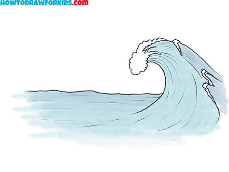 How To Draw Ocean Waves With Pencil