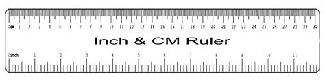 Actual Size Ruler Inches Vertical