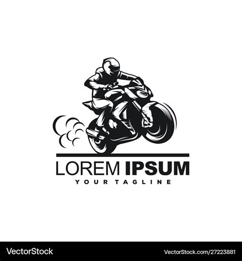 Awesome motor bike logo design Royalty Free Vector Image