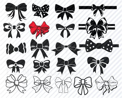 Bow Svg Bundle Tie Svg Bow Vectorbow Clipart Bow Svg Bundle Bow Svg ...