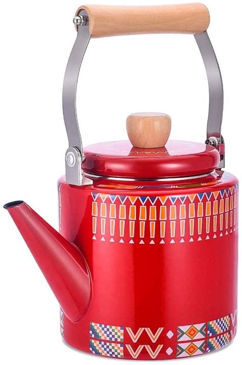 Camping Outdoors Kettle, 2.5 Quarts Enamel-Coated Steel Stunning with ...