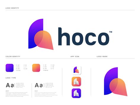 Hoco - brand identity | H modern letter logo design | Behance :: Behance