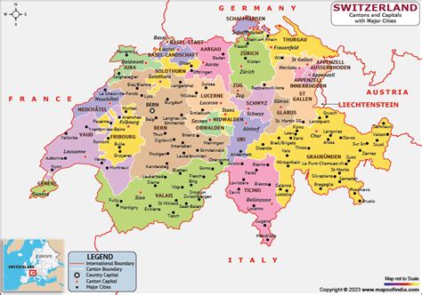 Switzerland Map | HD Map of the Switzerland