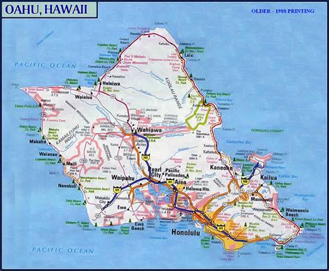 Printable Map Of Oahu Attractions