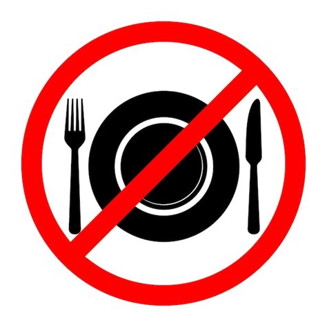 Premium Vector | No eating sign vector illustration