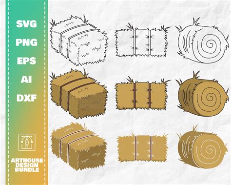 Hay Bales SVG Bundle Hay Bales Clipart Hay Bale Silhouette - Etsy Finland