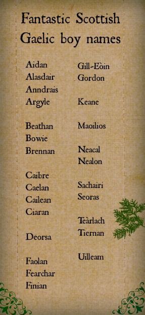 Fantastic, mystical Scottish Gaelic boy names directly from the ...