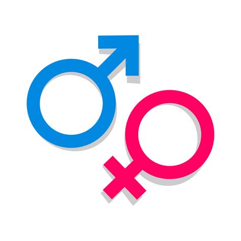 Male female icons. Gender symbol vector. Male and female symbols ...