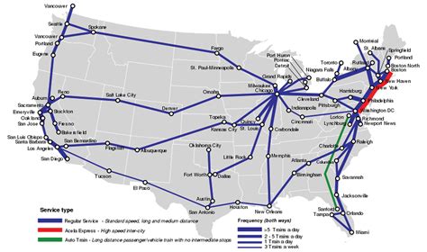 Amtrak Train Routes Map - United States Map