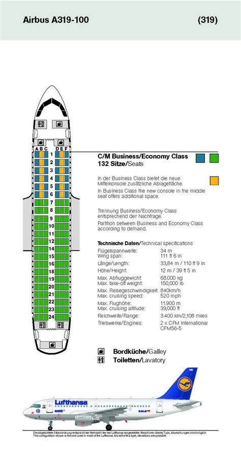 LUFTHANSA GERMAN Airlines Aircraft Seatmaps - Airline Seating Maps and ...