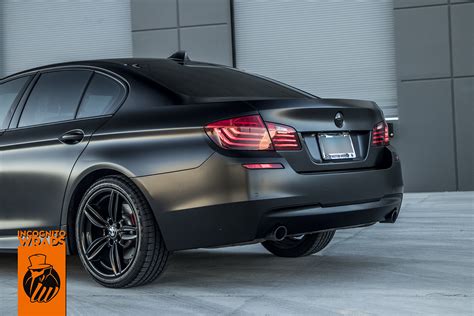 BMW 535i - Satin Black with Gloss Black Chrome Delete — Incognito Wraps