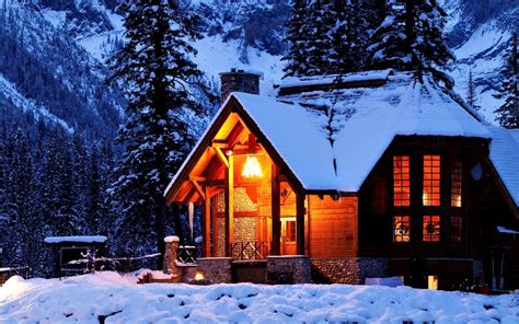 Snowy Cabin Wallpapers - Top Free Snowy Cabin Backgrounds - WallpaperAccess