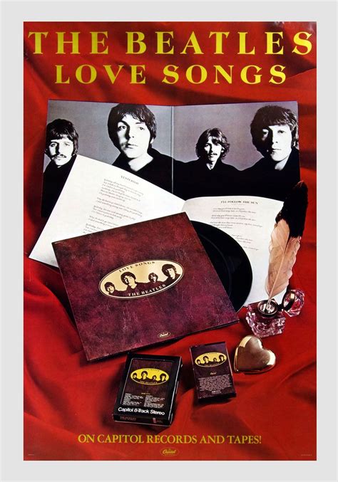 The Beatles Poster 1977 Love Songs New Album Promotion Capitol Records ...