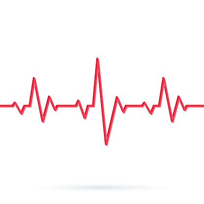 Heartbeat Line Seamless Background Vector Stock Illustration - Download ...