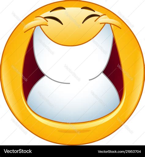 Big smile with closed eyes emoticon Royalty Free Vector