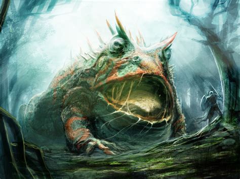 Demon Toad | Fantasy monster, Swamp creature, Fantasy creatures art