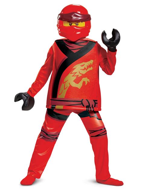 Ninjago Kai™-Kinderkostüm Lego™ für Fasching rot - Vegaoo