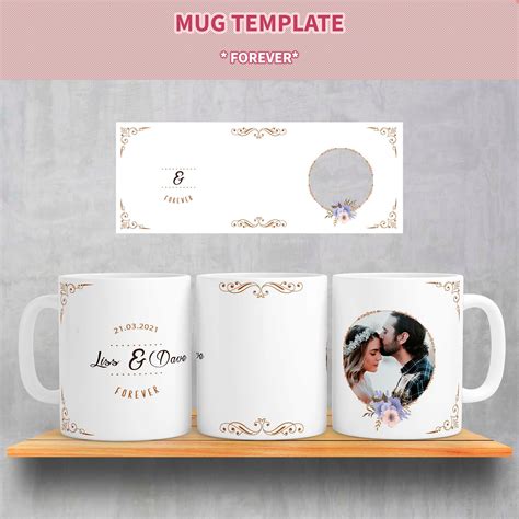 Mug template perzonalized married wedding Mug template | Etsy