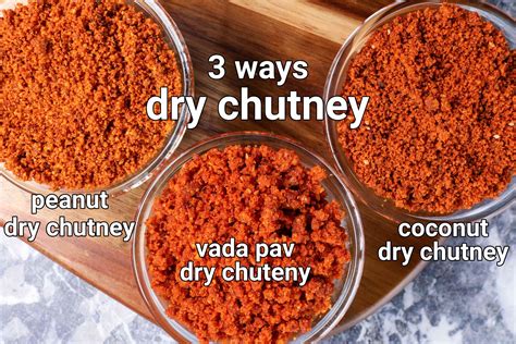 vada pav chutney recipe | dry coconut chutney | dry chutney recipe 3 ways