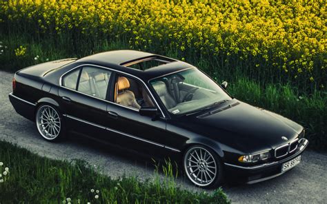 Download wallpapers BMW 7-series, 4k, 740iA, stance, E38, tuning, black ...