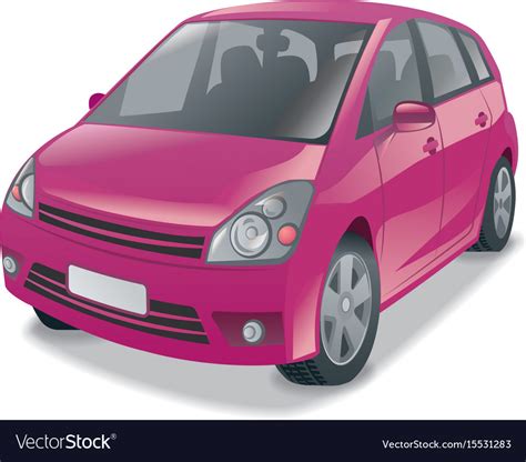 Pink hatchback car Royalty Free Vector Image - VectorStock