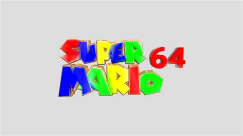 Super Mario 64 Logo - 3D model by irons3th [6c6d4b2] - Sketchfab