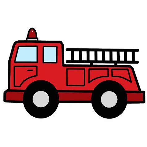 Cartoon Clip Art Firetruck Emergency Vehicle Truck Statuette | Zazzle