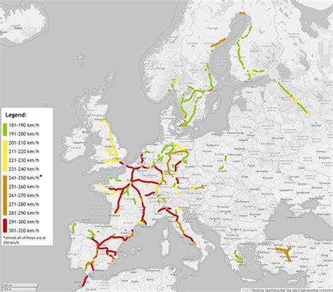 Railway Map Of Europe