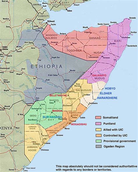 Large administrative map of Somalia. Somalia large administrative map ...