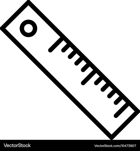 Ruler outline icon Royalty Free Vector Image - VectorStock