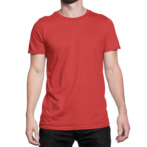 Plain Red T-Shirt (Unisex) - Front View - ColorCapital | Plain red t ...