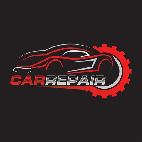 Minimalist car repair logo design template. Car repair service logo ...