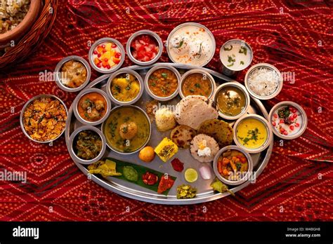 Gujarati Vegetarian thali Stock Photo - Alamy