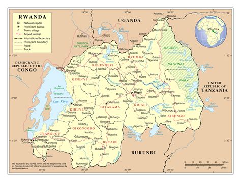 Large detailed political and administrative map of Rwanda with roads ...